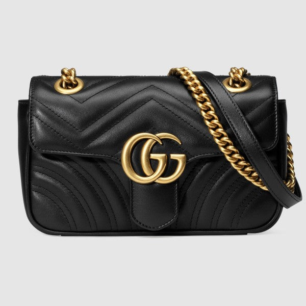 Gucci Black GG Marmont Mini Matelasse Shoulder Bag - Coyze