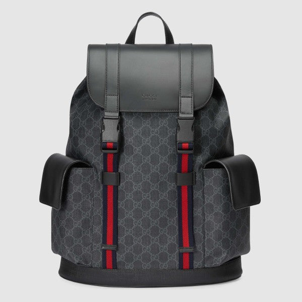 Gucci Black Soft GG Supreme Backpack - Coyze