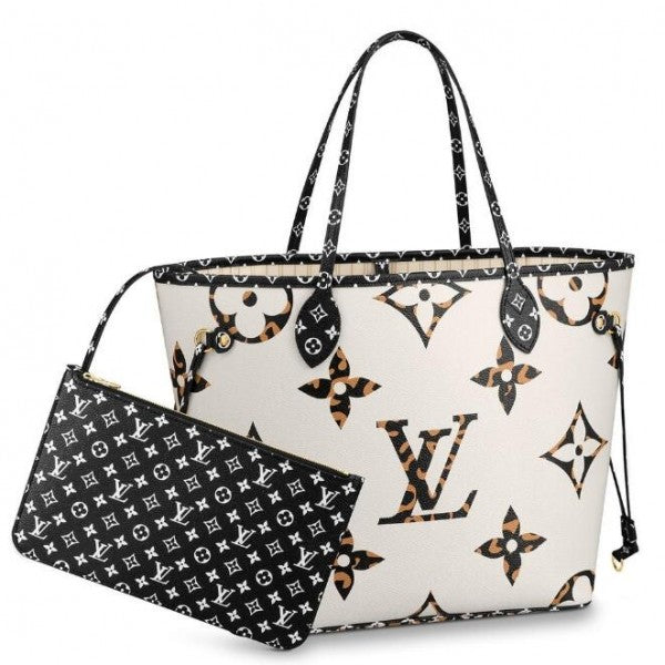 Louis Vuitton Neverfull MM Monogram Jungle Leopard Zebra M44716 - Coyze