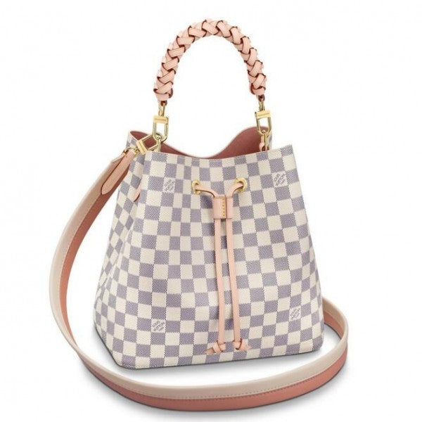 Louis Vuitton NeoNoe MM With Braided Handle Damier Azur N40344 - Coyze