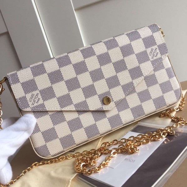 Louis Vuitton Pochette Felicie Bag Damier Azur N63106 - Coyze